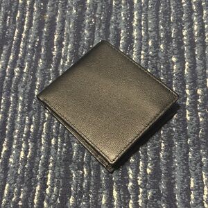 Classic Black Leather Bi-Fold Wallet